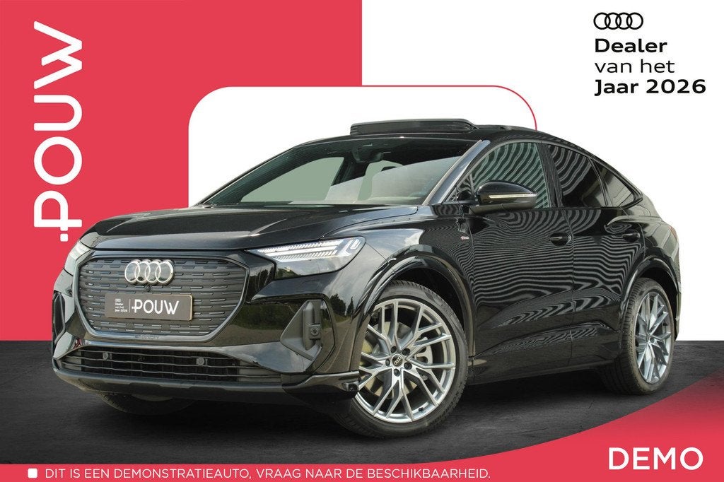 Audi Q4 Sportback e-tron 45 286pk quattro S Edition Competit, Auto's, Audi, Automaat, 12 maanden, Zwart, 82 kWh