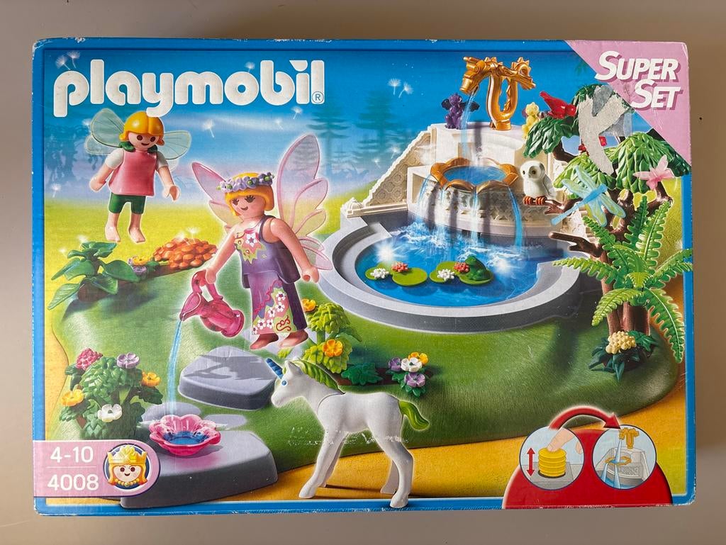 Playmobil 4008 Super Set Feeënfontein met eenhoorn, Kinderen en Baby's, Speelgoed | Playmobil, Ophalen of Verzenden, Zo goed als nieuw