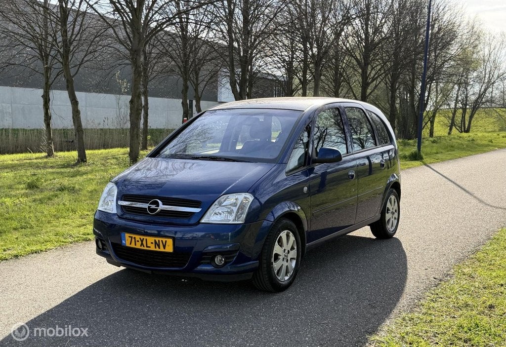 Opel Meriva 1.6-16V Temptation*AUTOMAAT*AIRCO*NEW APK 7/27, Auto's, Opel, Gebruikt, Zwart, 4 cilinders, Blauw