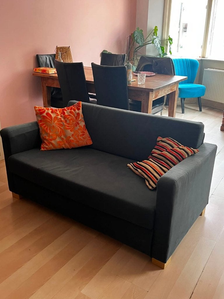 Slaapbank IKEA, Ophalen, Gebruikt, Blauw, Tweepersoons