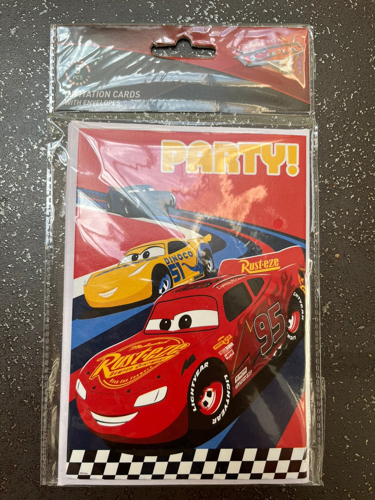 Party Cars auto’s uitnodigingen 5 stuks, Ophalen of Verzenden, Nieuw, Versiering, Verjaardag