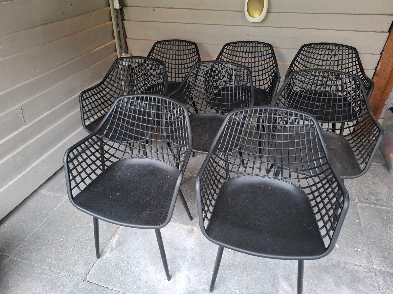 tuinstoelen, Huis en Inrichting, Ophalen, Kunststof, Zwart, Zo goed als nieuw