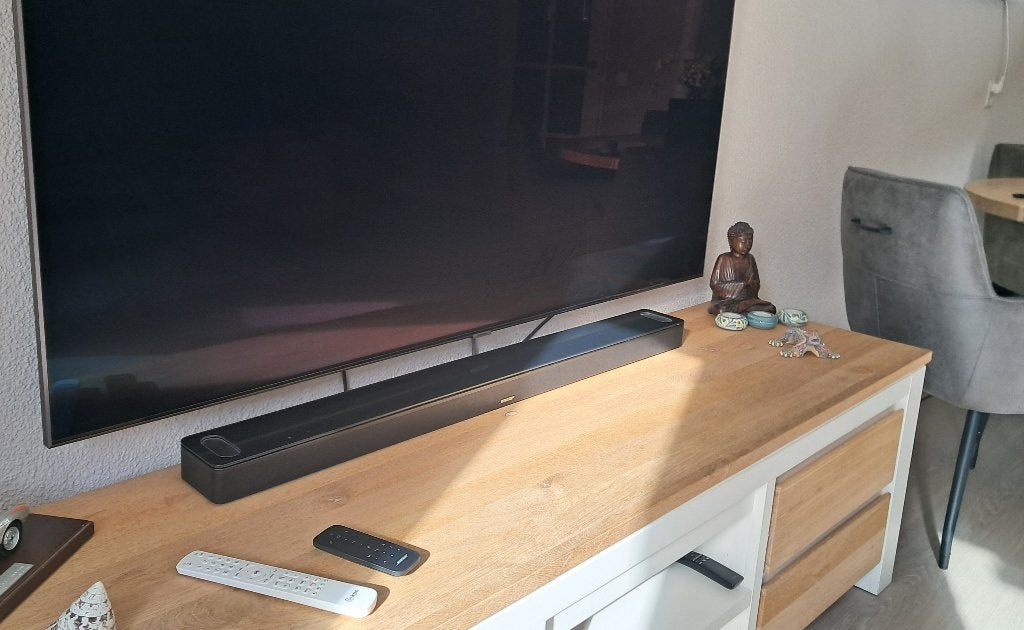 Bose Smart Soundbar 900 BL met Bass Module 500 BL, Ophalen, Bluetooth, Zo goed als nieuw