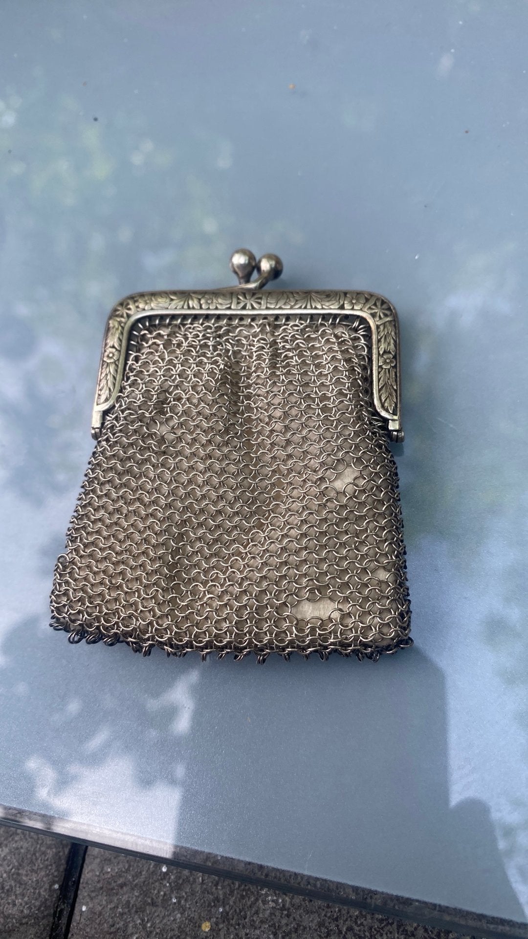 Antieke portemonnee van  zilver, Ophalen of Verzenden, Zilver
