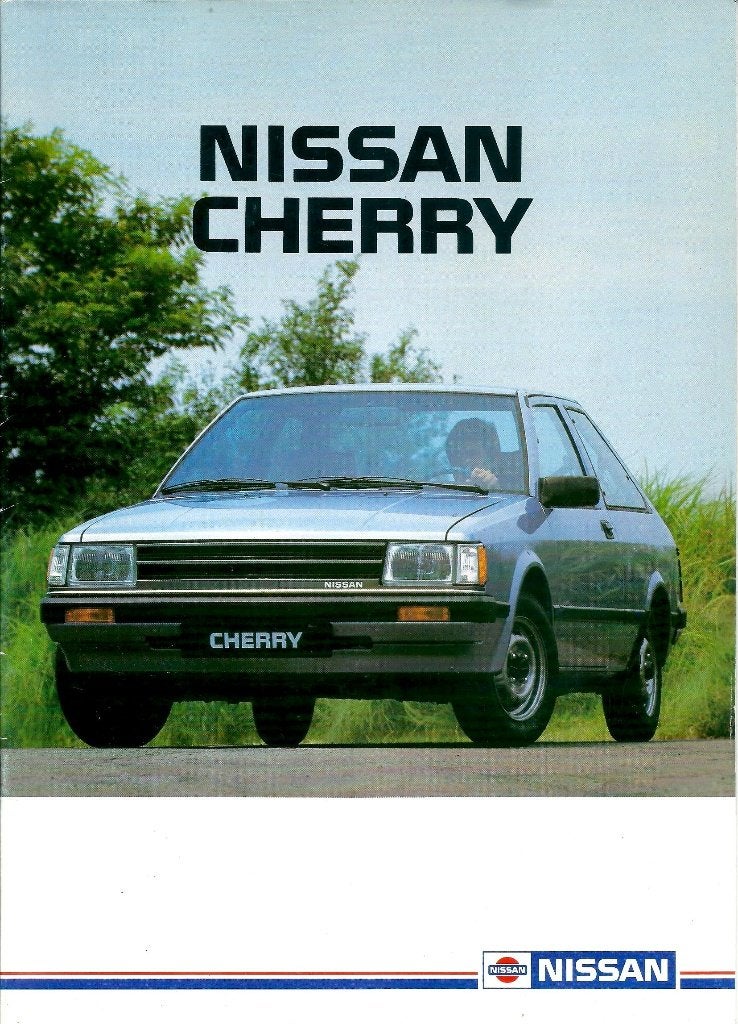 Folder Nissan Cherry 1983, Ophalen of Verzenden, Gelezen, Nissan