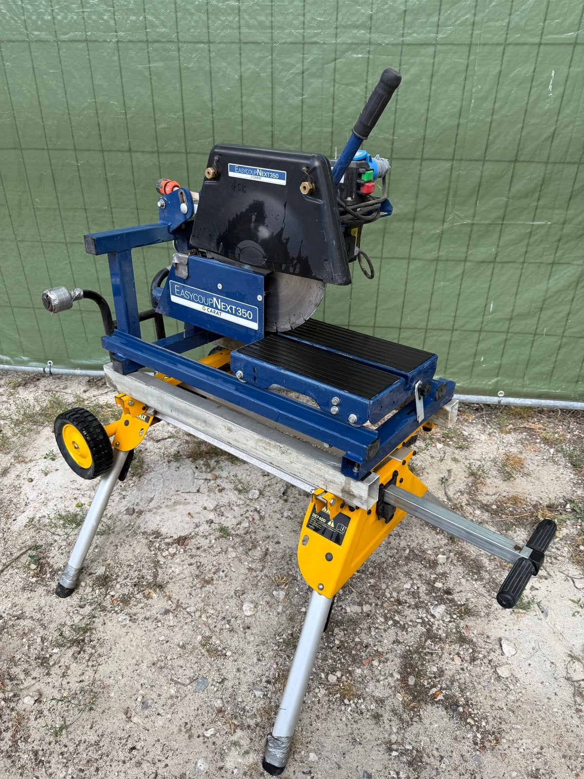 Easycoup Next 350 steenzaag op DeWalt DE7400 onderstel, Doe-het-zelf en Verbouw, Gereedschap | Zaagmachines, Ophalen, Gebruikt