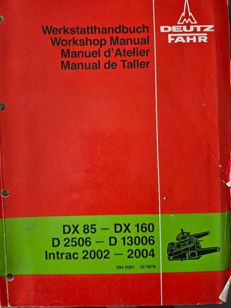 Deutz Tractor handboeken / Manual, Ophalen, Gelezen, Diverse auteurs