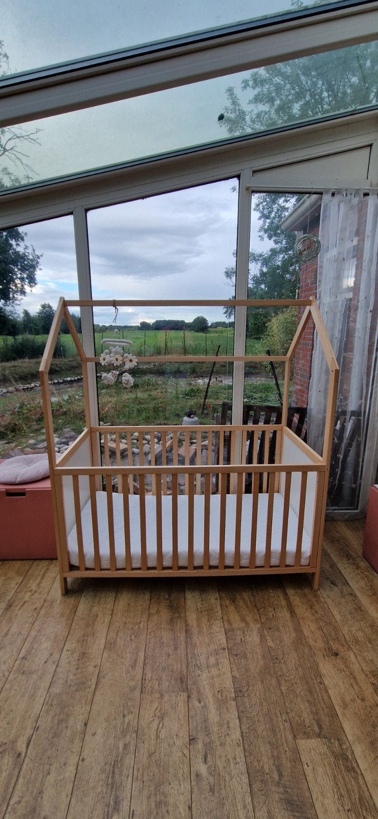 Roba peuterbed huisje 70x140, Kinderen en Baby's, Kinderkamer | Bedden, Ophalen, 70 tot 85 cm, 140 tot 160 cm, Zo goed als nieuw