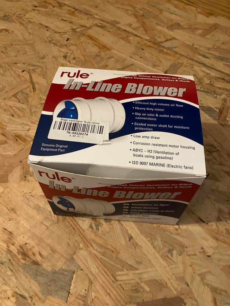 Rule In-Line Blower Model 140 - 12V Ventilator, Ophalen, Nieuw, Motor en Techniek