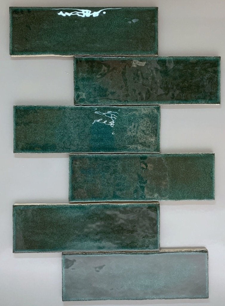 8 dozen 4,2 m2 visgraat groene Wandtegels Estudio Vermont, Doe-het-zelf en Verbouw, Tegels, Nieuw, Wandtegels, Keramiek, 20 tot 40 cm
