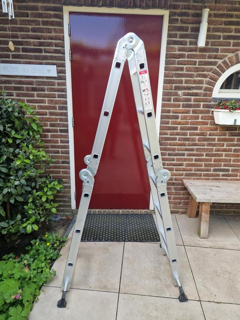 Opvouwbare trap 3.60 meter hoog - Multifunctioneel, Doe-het-zelf en Verbouw, Ladders en Trappen, Ophalen, Trap, Zo goed als nieuw