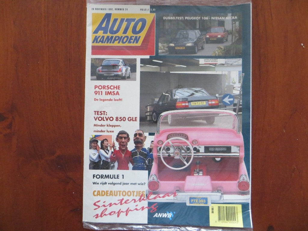 Autokampioen nr. 24 1992 Volvo 850 GLE, Porsche 911 IMSA, Ophalen of Verzenden, Nieuw, Porsche