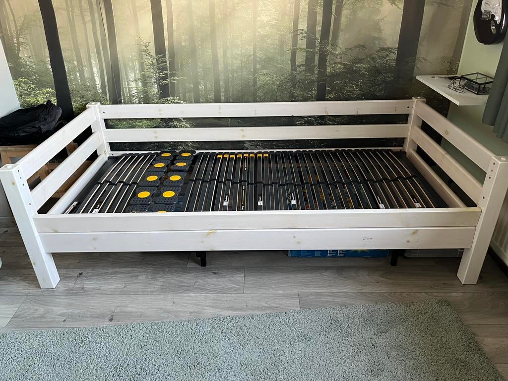 Bopita halfhoogslaper massief hout 90x200, Ophalen, 85 tot 100 cm, Gebruikt, Hoogslaper of Stapelbed
