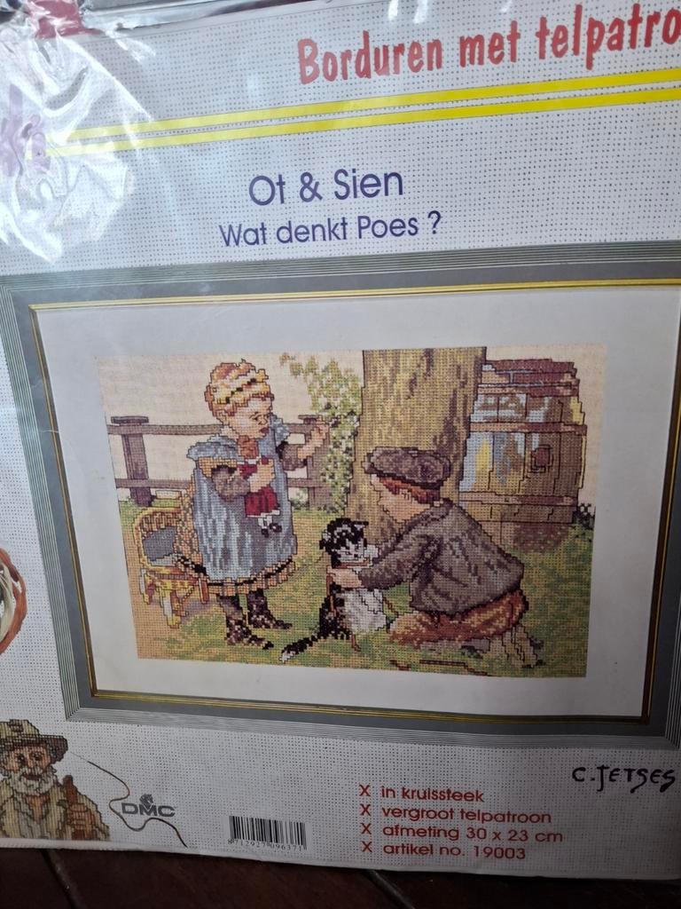Ot en Sien-wat denk poes, Hobby en Vrije tijd, Ophalen of Verzenden, Nieuw, Borduurpakket