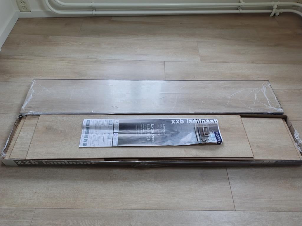 4,5 m2 GAMMA laminaat Signature Extra Breed beige eiken, Ophalen, 50 tot 150 cm, Nieuw, Minder dan 5 m²