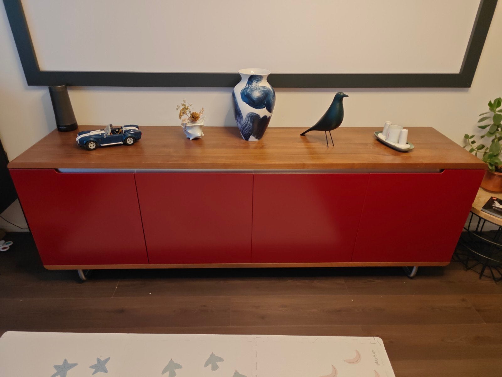 Massief hout dressoir 220 cm, Ophalen, Gebruikt, Eikenhout, 200 cm of meer