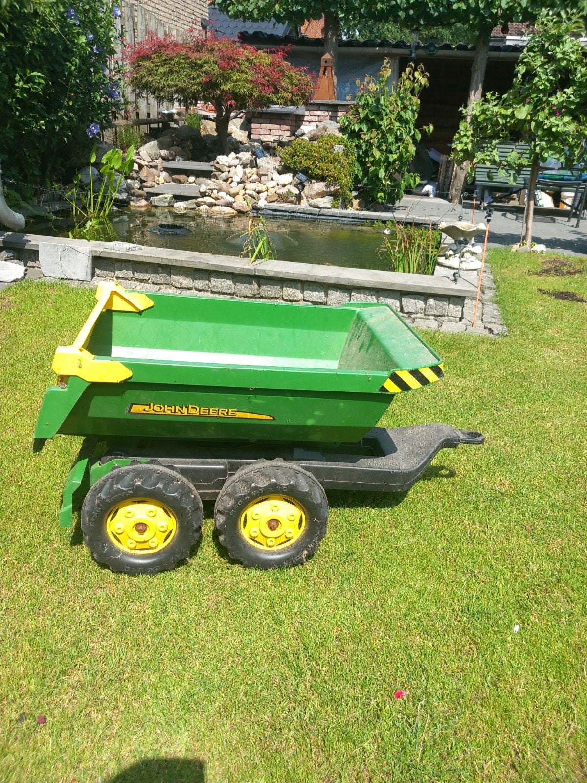 John Deere speelgoed kiepwagen, Ophalen, Gebruikt