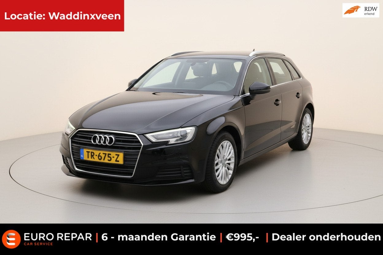 Audi A3 Sportback 30 TFSI Pro Line, Auto's, Euro 6, 116 pk, Zwart, Origineel Nederlands