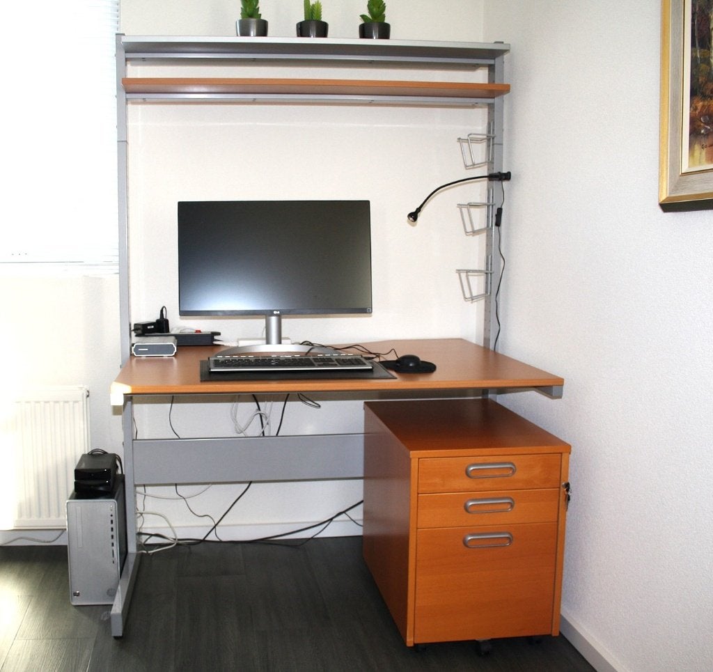 Ikea Jerker bureau met ladeblok - in zeer goede staat!, Ophalen, 90 cm, 120 cm, Zo goed als nieuw