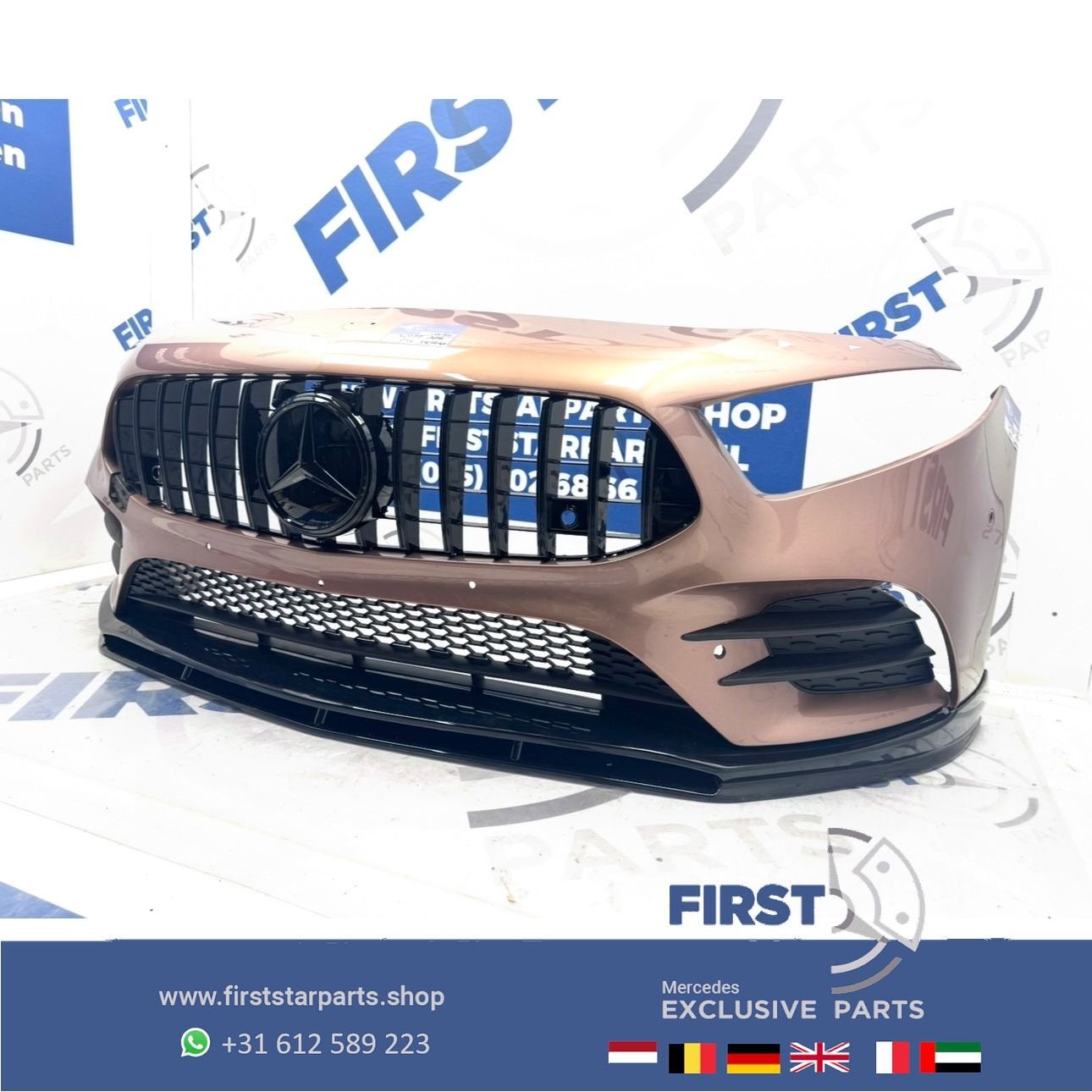 W177 BUMPER A35 AMG + BRABUS SPOILER Mercedes A Klasse 2018-, Auto-onderdelen, Gebruikt, -, Voor, Ophalen of Verzenden