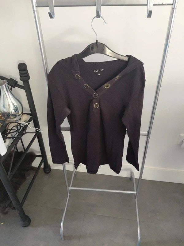 Fleur trui met lange mouwen en capuchon - Maat M, Kleding | Dames, T-shirts, Fleur, Ophalen of Verzenden