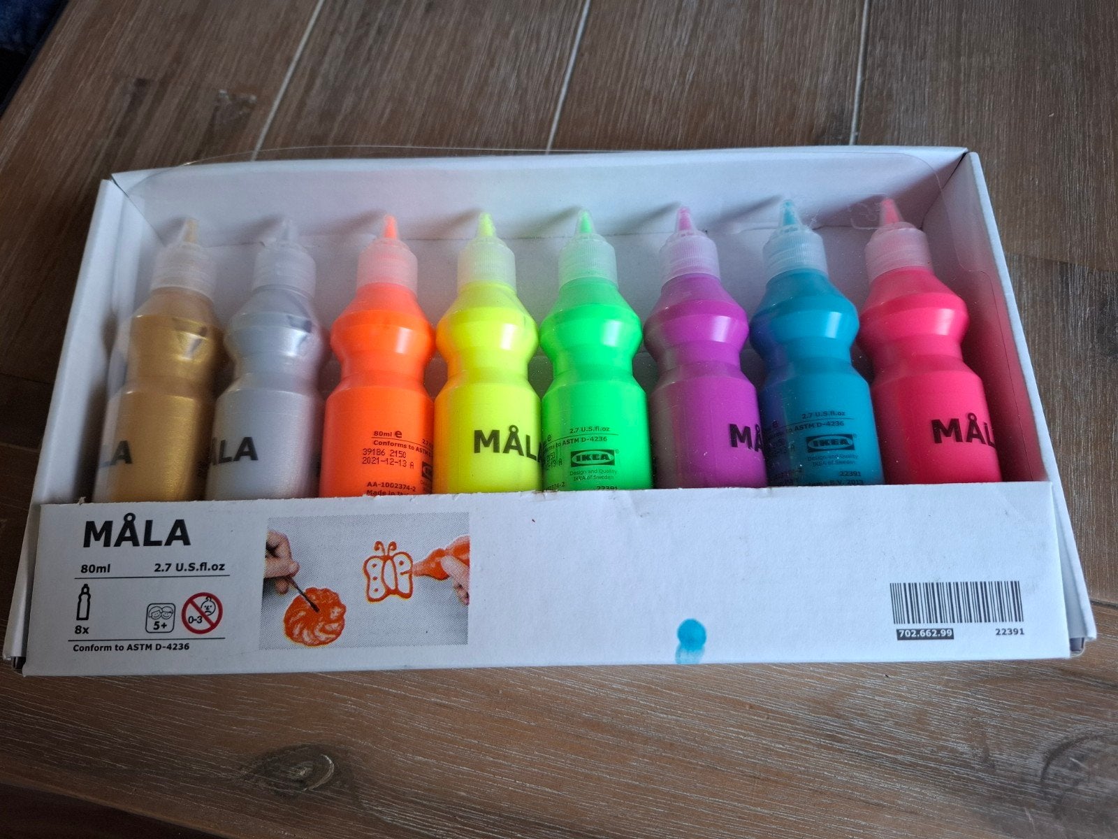 IKEA MÅLA Vingerverf Set - 8 kleuren (80ml), Ophalen, Nieuw