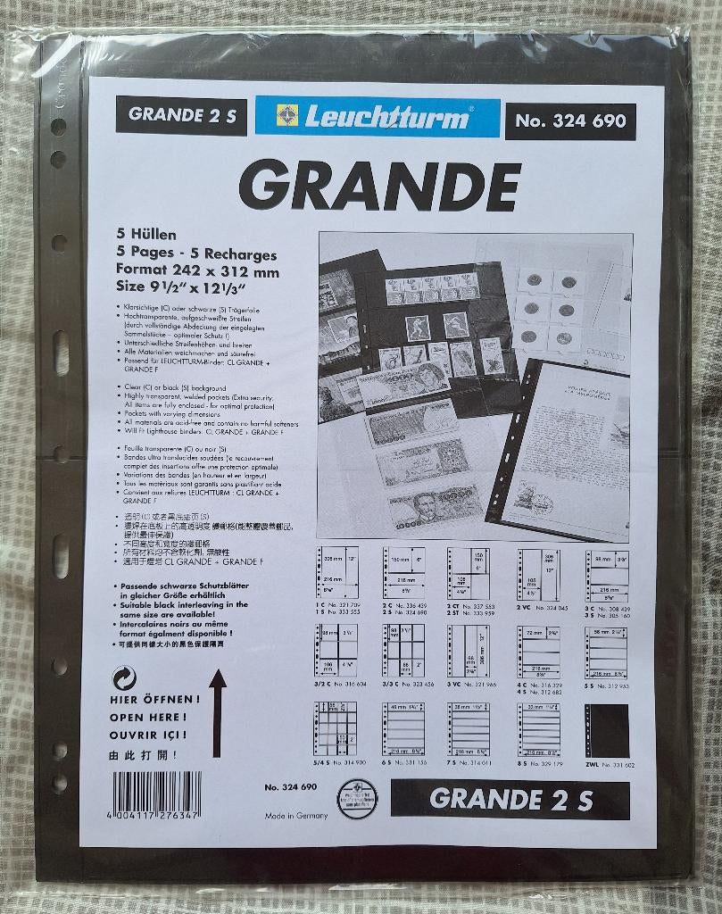 Leuchtturm Grande 2S bladen NIEUW, Ophalen of Verzenden, Verzamelmap