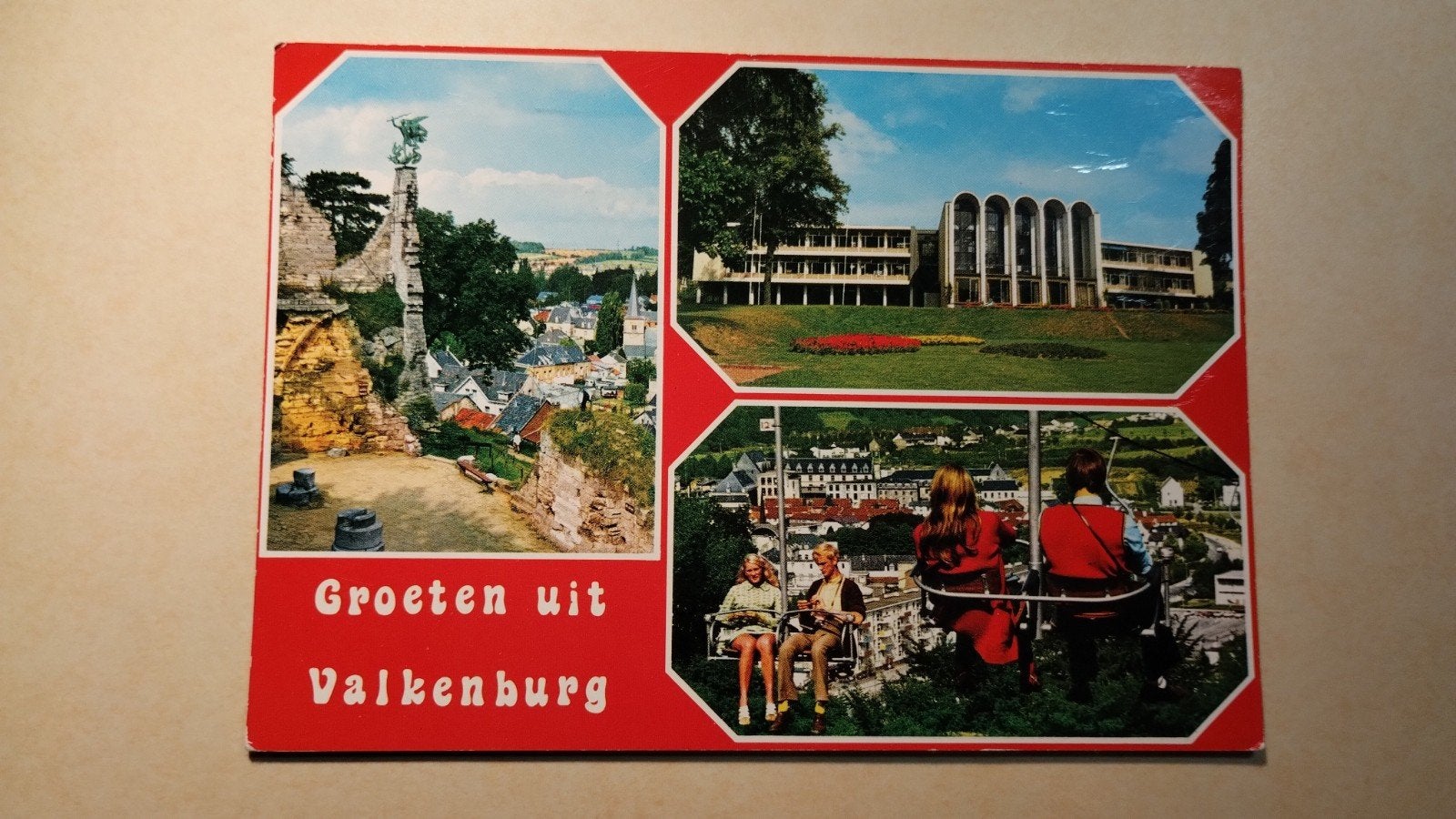 Oude ansichtkaart Groeten uit Valkenburg (1978), Verzamelen, Ophalen of Verzenden, 1980 tot heden, Gelopen, Limburg