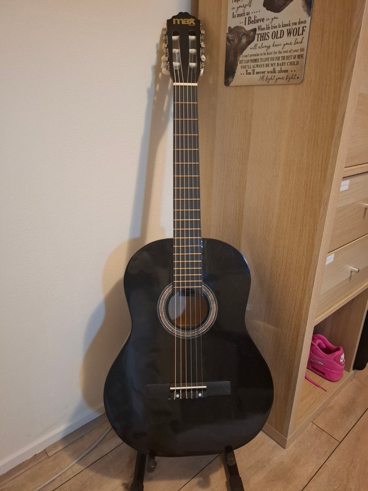 gitaar zwart, Ophalen, Zo goed als nieuw, Klassieke of Spaanse gitaar