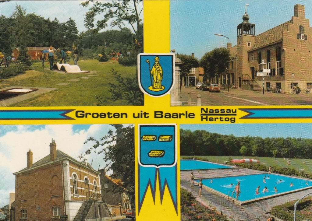 BAARLE NASSAU Midget Golf Gemeentehuizen Zwembad Groeten, Verzenden, 1960 tot 1980, Ongelopen, Noord-Brabant