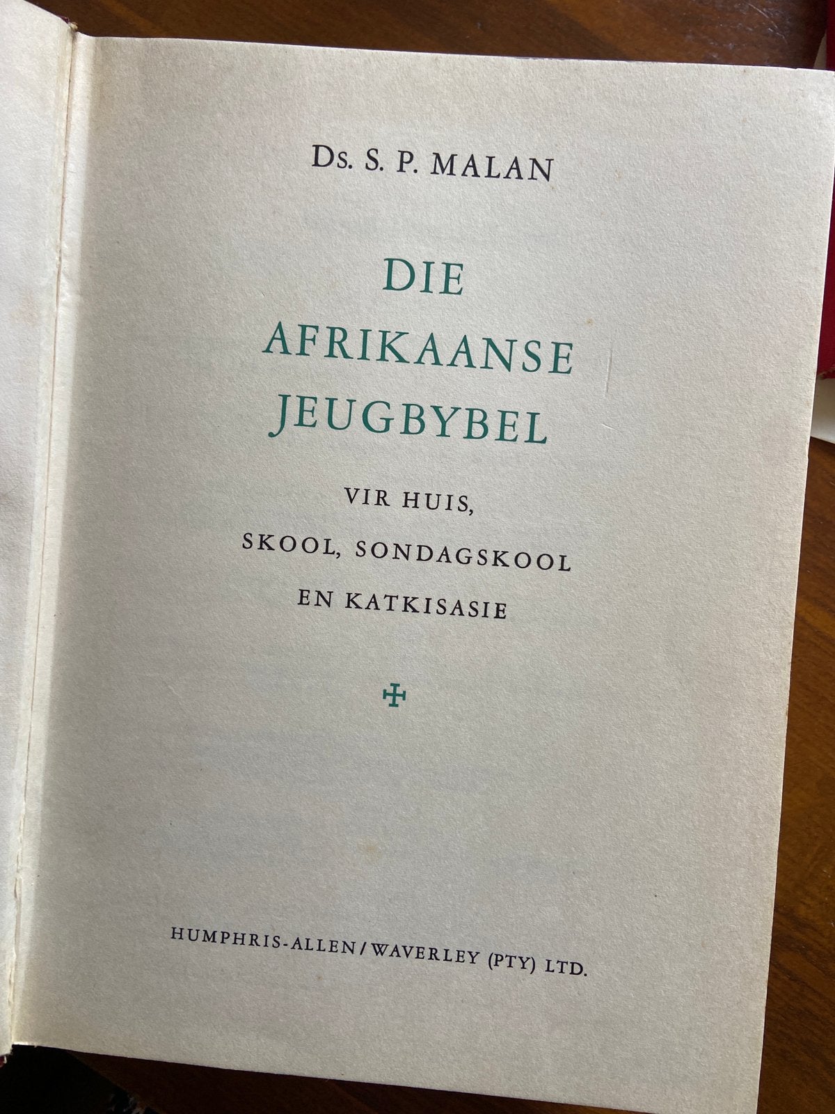 Die Afrikaanse Jeugbybel (Malan), in uitstekende staat, Ophalen of Verzenden