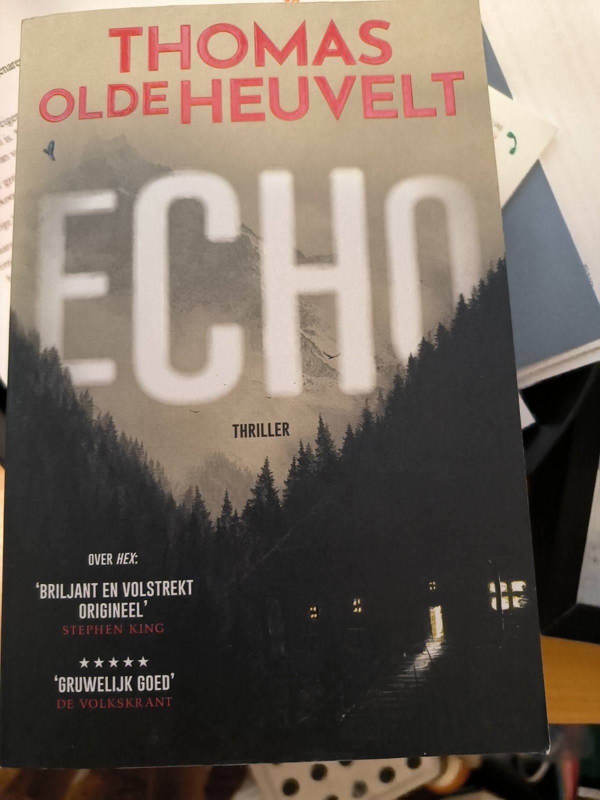 Echo - Thomas Olde Heuvelt (Thriller), Ophalen of Verzenden, Zo goed als nieuw, Thomas Olde Heuvelt, Nederland