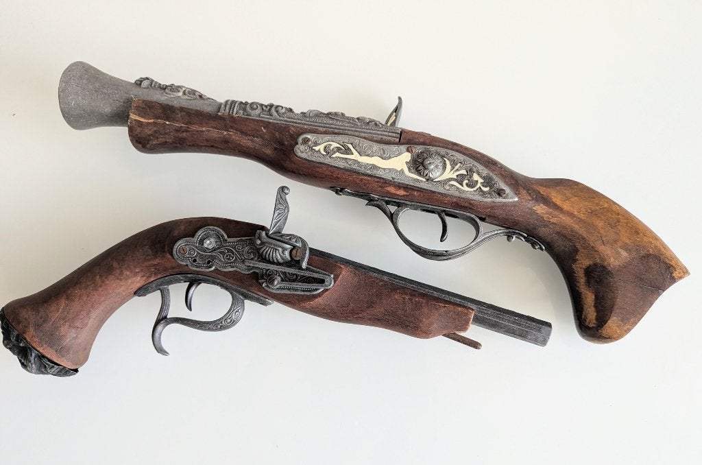 Decoratieve Antieke Flintlock Pistolen Set, Ophalen of Verzenden, Gebruikt