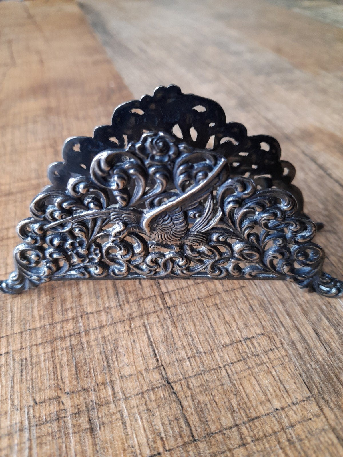vintage antieke servettenhouder mooie originele staat, Antiek en Kunst, Ophalen of Verzenden