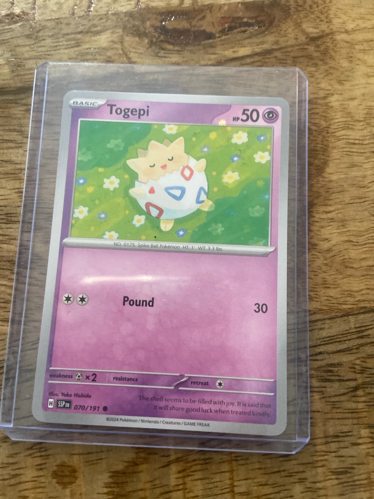 Togepi Pokémon kaart - Nieuwstaat, Ophalen of Verzenden, Nieuw, Losse kaart