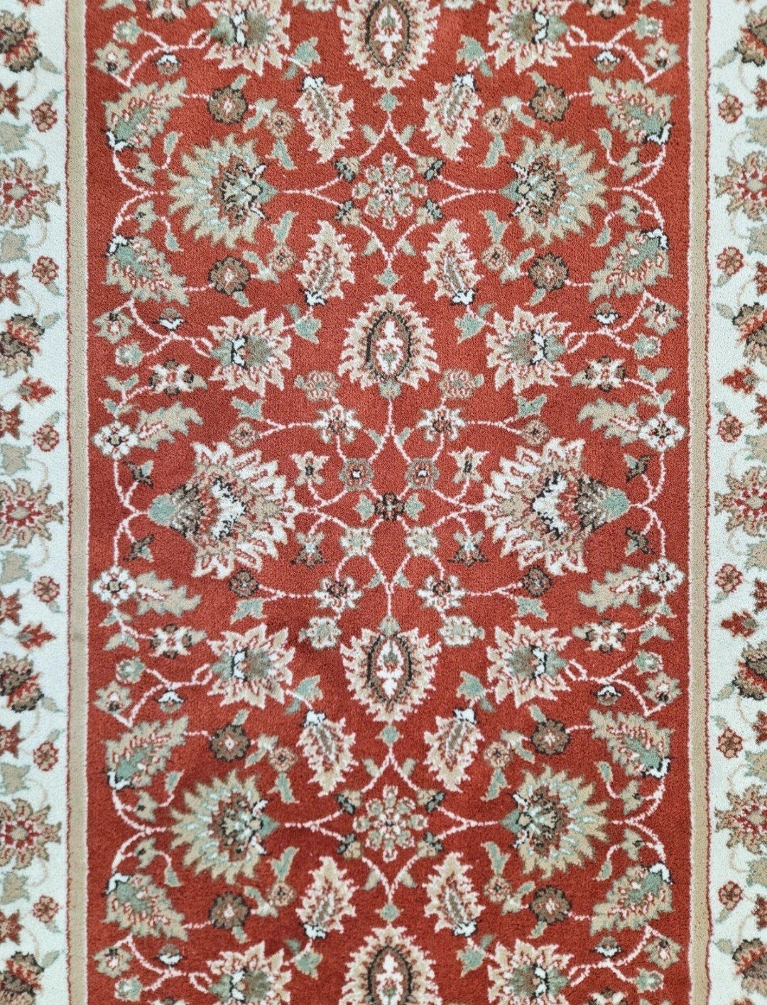 Vintage Perzisch wol vloerkleed floral orange 80x150cm, Klassiek, Bloemmotief, 100 tot 150 cm, Www.hypepopup.nl, Zo goed als nieuw