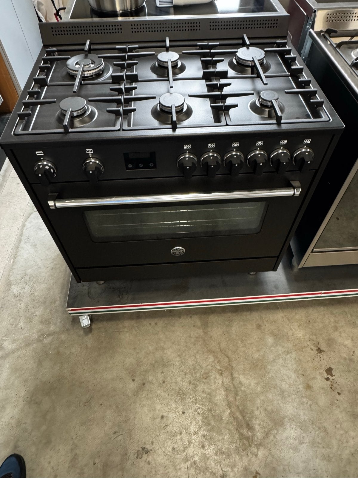 Bertazzoni Gasfornuis 90cm Mat Zwart 6 Branders Oven A