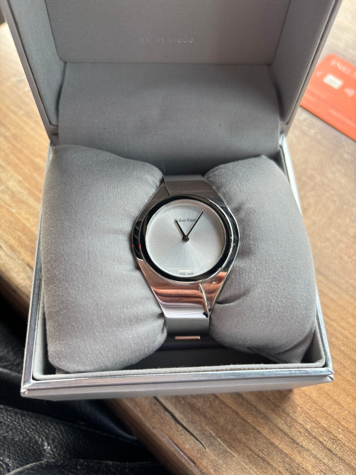 Calvin klein damens horloge, Ophalen of Verzenden, Zo goed als nieuw, Staal, Overige merken