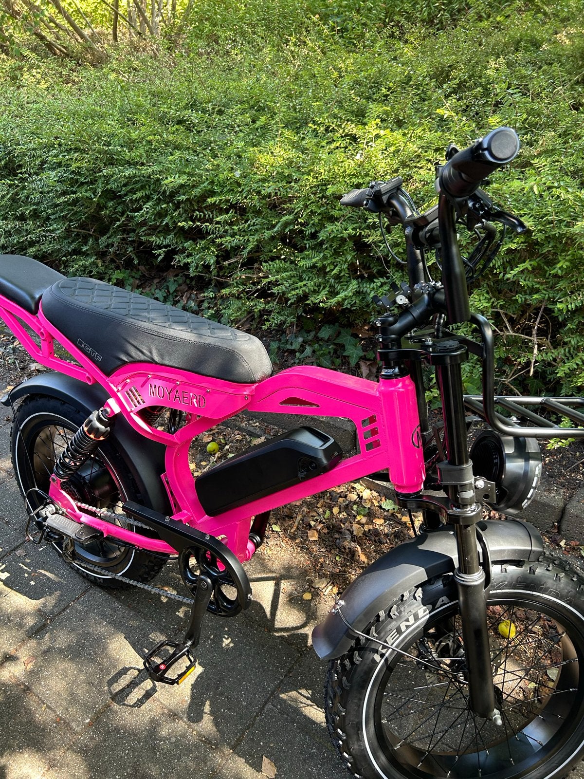Moyaero E-bike Fatbike Roze - Zo goed als nieuw, Nieuw, 51 tot 55 cm, 50 km per accu of meer, Ophalen