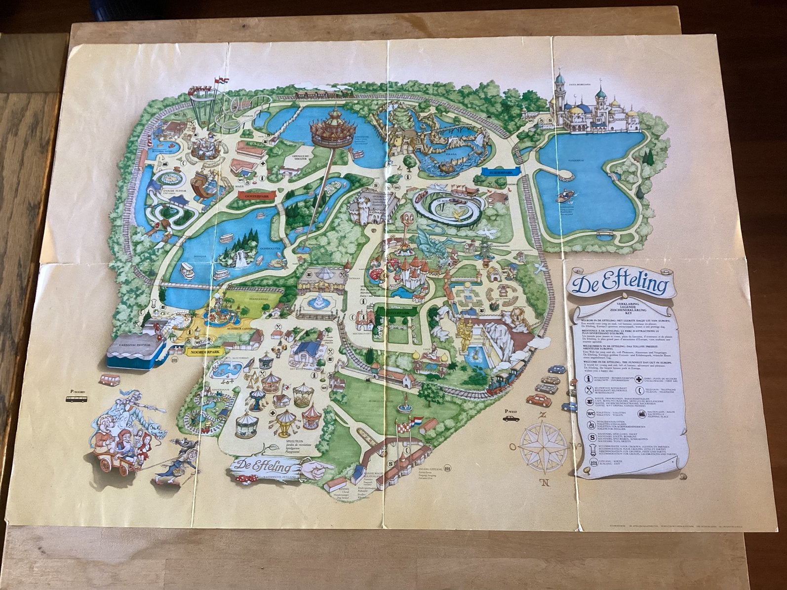 Efteling plattegrond uit 1988, verzamelen., Ophalen of Verzenden, Gebruikt, Overige typen
