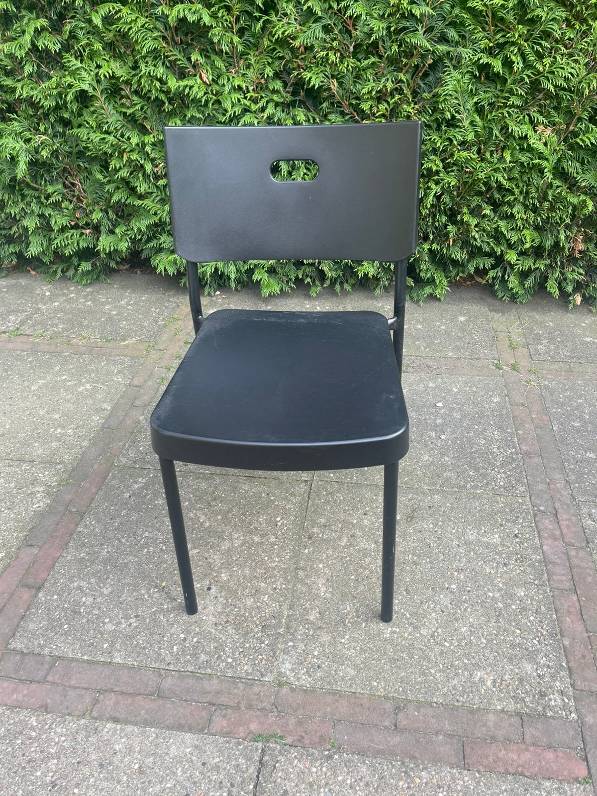 Ikea eetkamer stoel zwart 6 stuks, Huis en Inrichting, Stoelen, Ophalen, Zo goed als nieuw, Zwart, Metaal