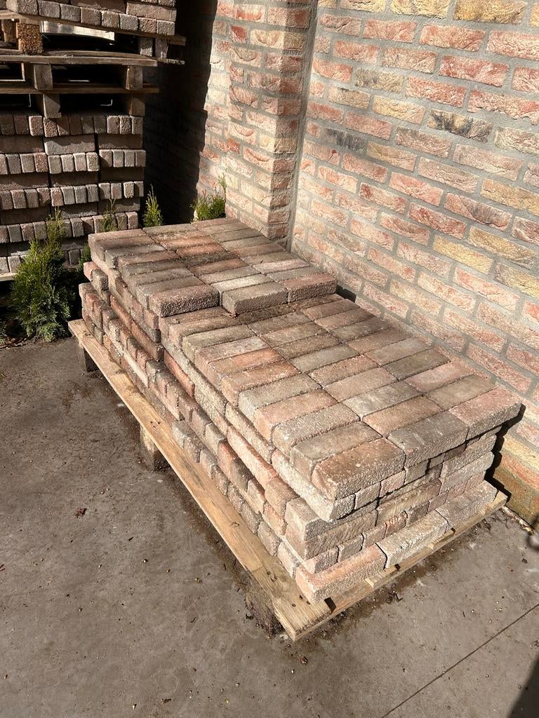 Waaltjes stenen - Gebruikte klinkers voor tuin en terras, Tuin en Terras, Tegels en Klinkers, Ophalen, Overige materialen, Gebruikt