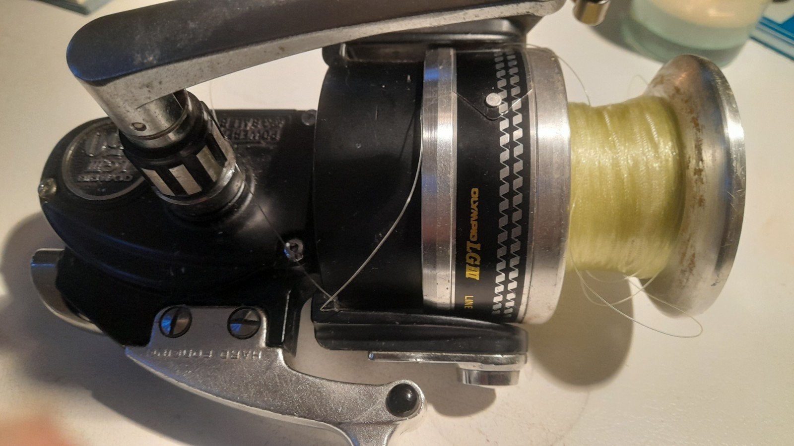 Vintage Olympio 1GM vismolen - Gebruikt, Ophalen of Verzenden, Gebruikt, Molen