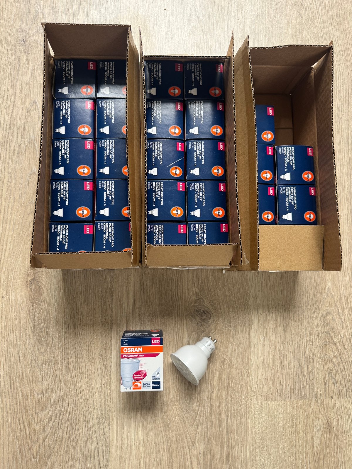 28x Osram Parathom pro GU10 3000k 5.9w dimbare led spots, Ophalen of Verzenden, Nieuw, Overige fittingen, Led-lamp
