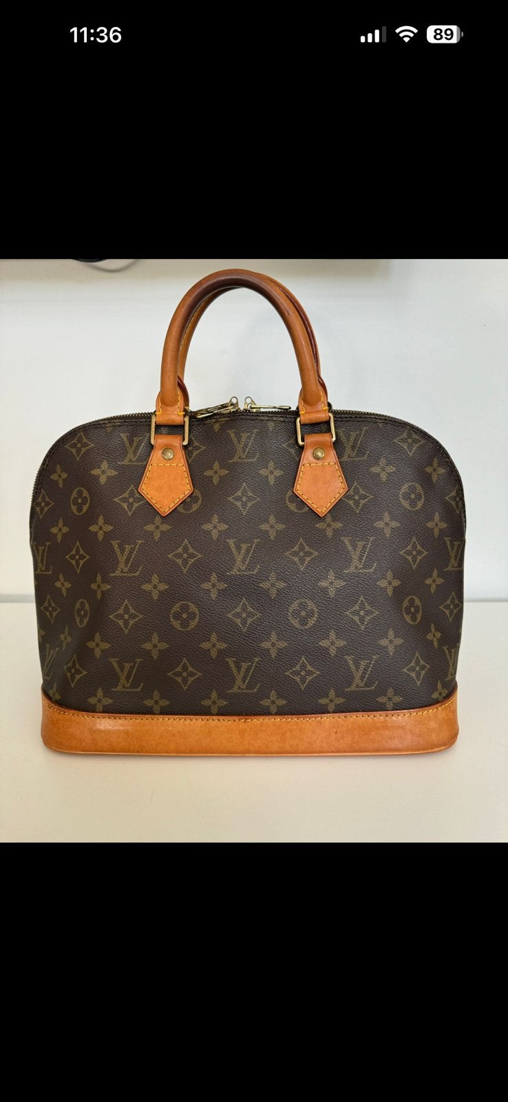 Louis Vuitton Alma Bag, Ophalen of Verzenden, Zo goed als nieuw, Bruin, Handtas