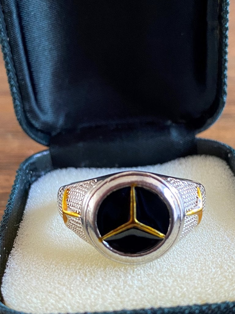Ring met Mercedes logo maat 22 mm, Overige materialen, 20 of groter, Heer, Nieuw