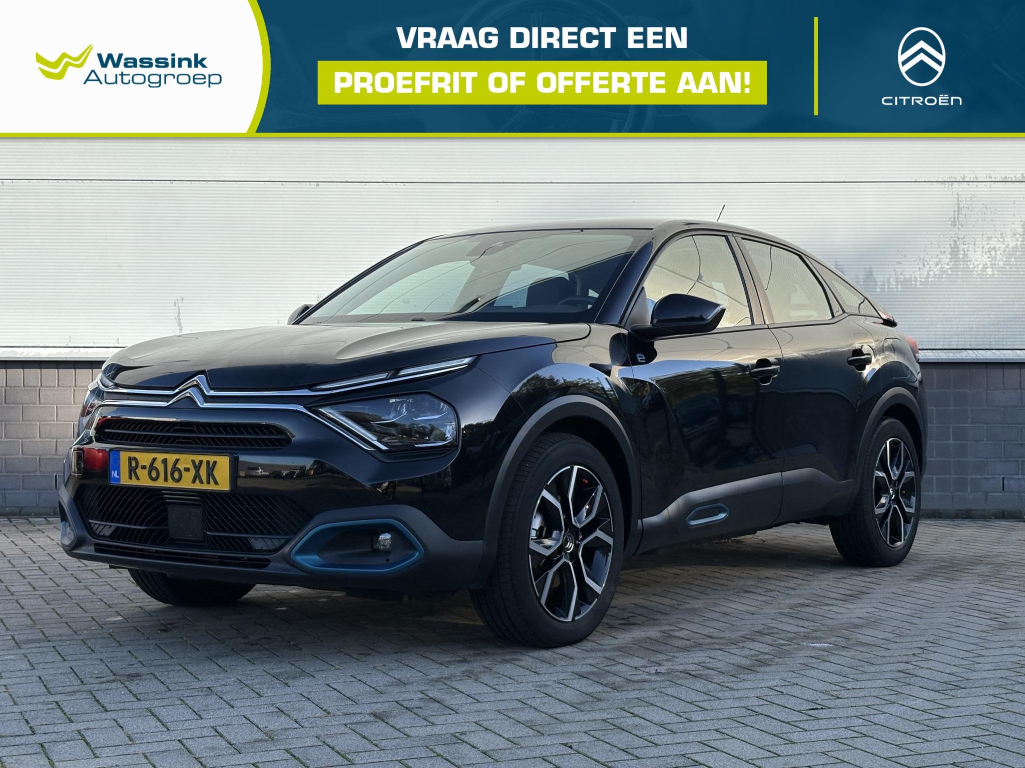 Citroen Ë-C4 Feel Pack 50 kWh Apple Carplay & Android Auto, 136 pk, Gebruikt, Zwart, Grijs