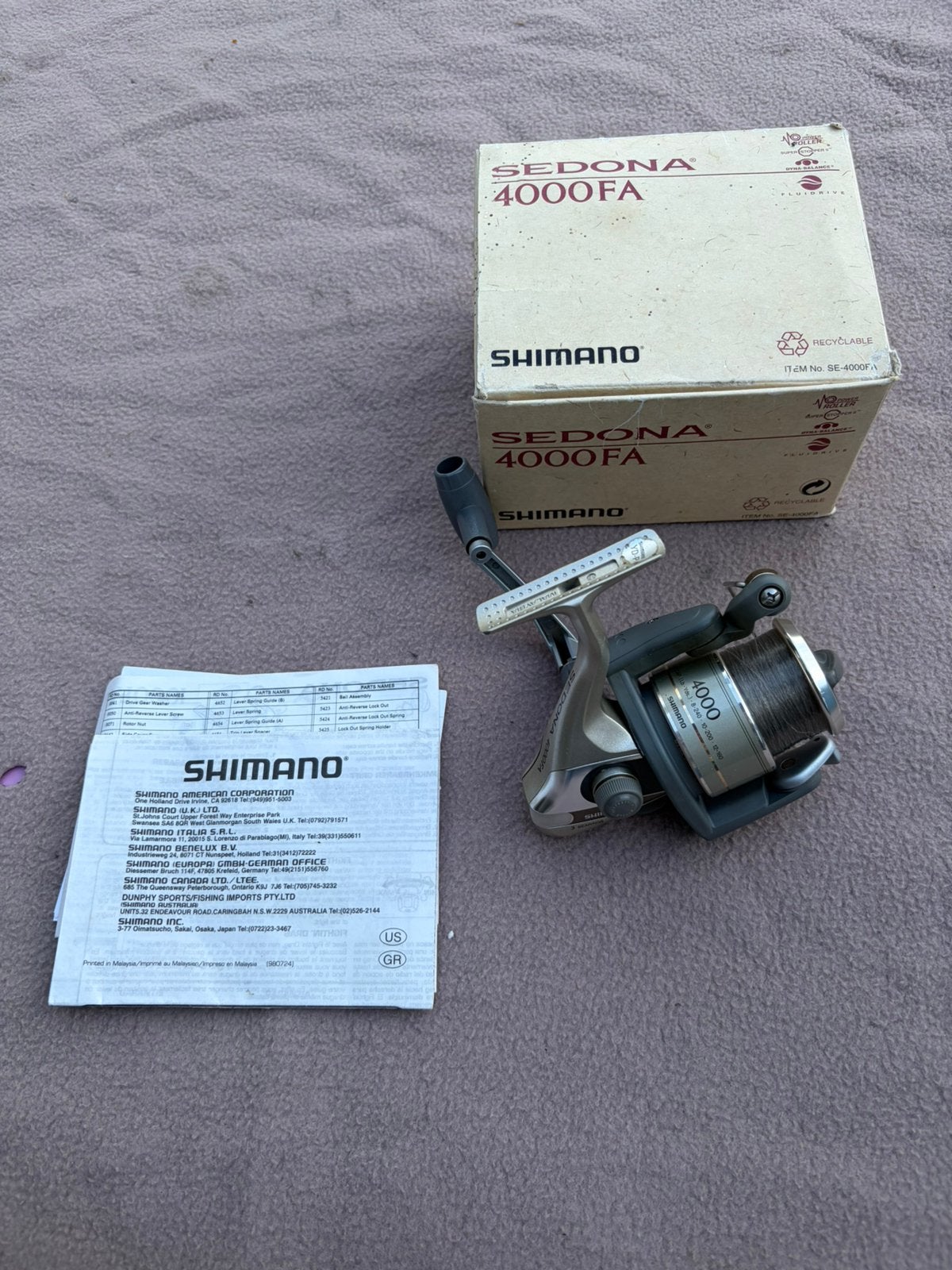 Shimano sedona 4000fa molen / penmolen, Ophalen of Verzenden, Gebruikt, Molen