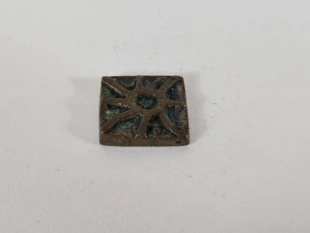 Goudgewicht #19, messing of brons, Akan, Ghana, 18e 19e eeuw, Ophalen of Verzenden