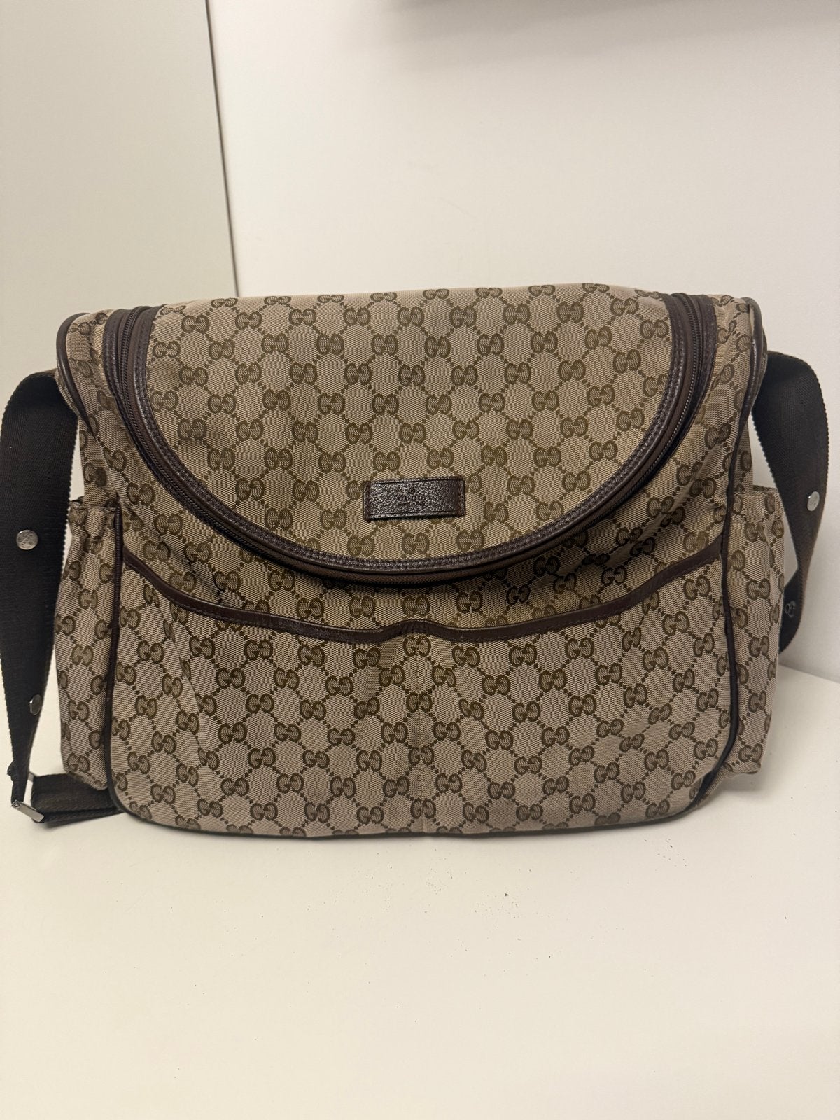 Gucci Luiertas in goede staat, Kinderen en Baby's, Verzorgingstas, Bruin, Gebruikt, Gucci